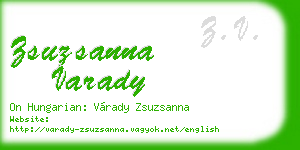 zsuzsanna varady business card